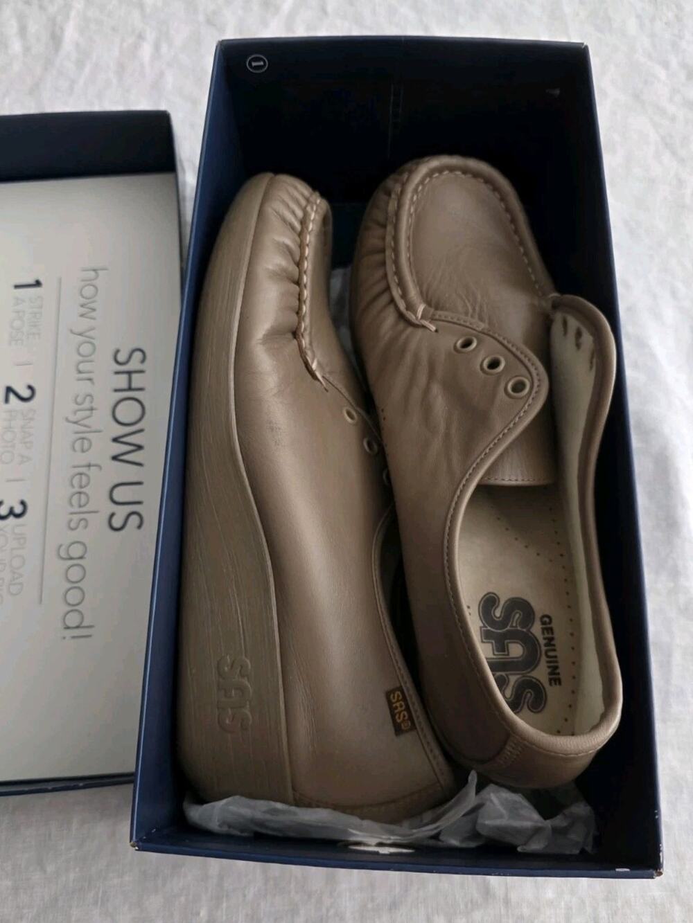 NIB SAS Women's Bounce Mocha Lace Up Wedge 9.5 W